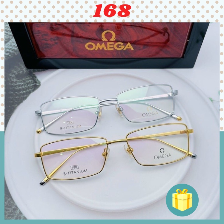 Gọng Kính Kim Loại, Gọng Kính Titanium - mạ vàng 18k, Tặng Kèm Full box Gỗ, Tem Thẻ Khăn Lau Kính - donghokinhmat168