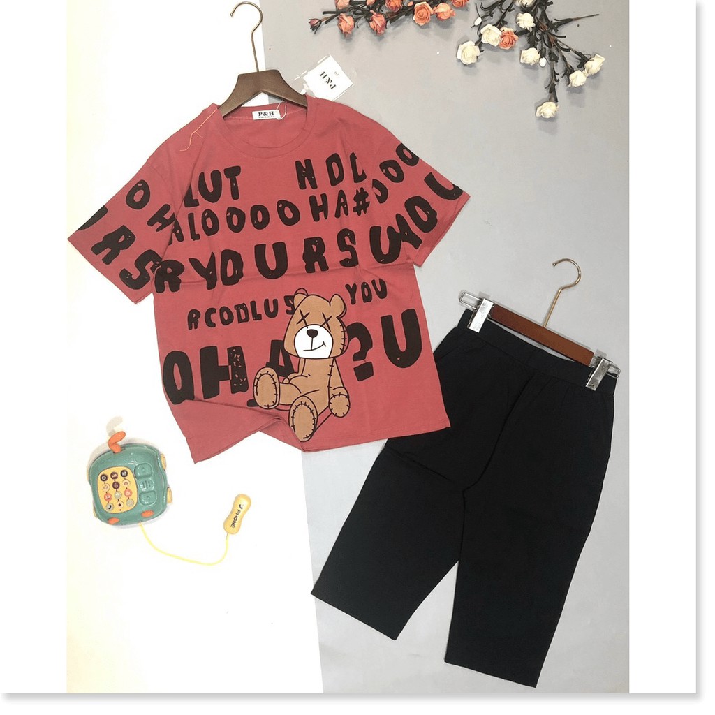 Set bộ đồ mặc nhà nữ quần lửng áo thun phong cách cho chị em KOKO MI STORE