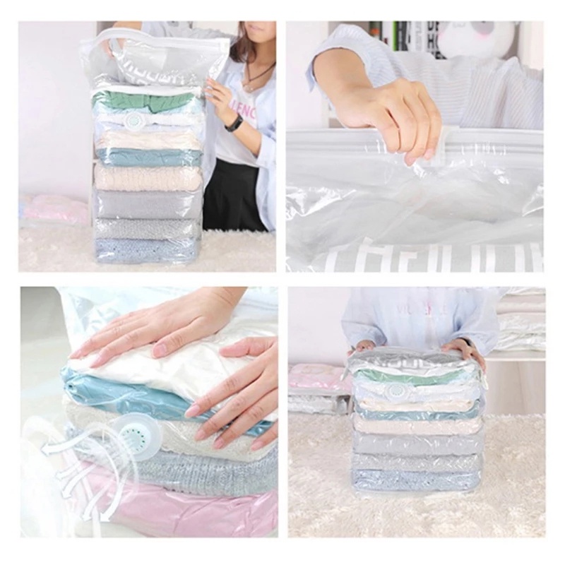 Túi hút chân không trong suốt đựng quần áo tiết kiệm diện tích nhiều kích thước tùy chọn
