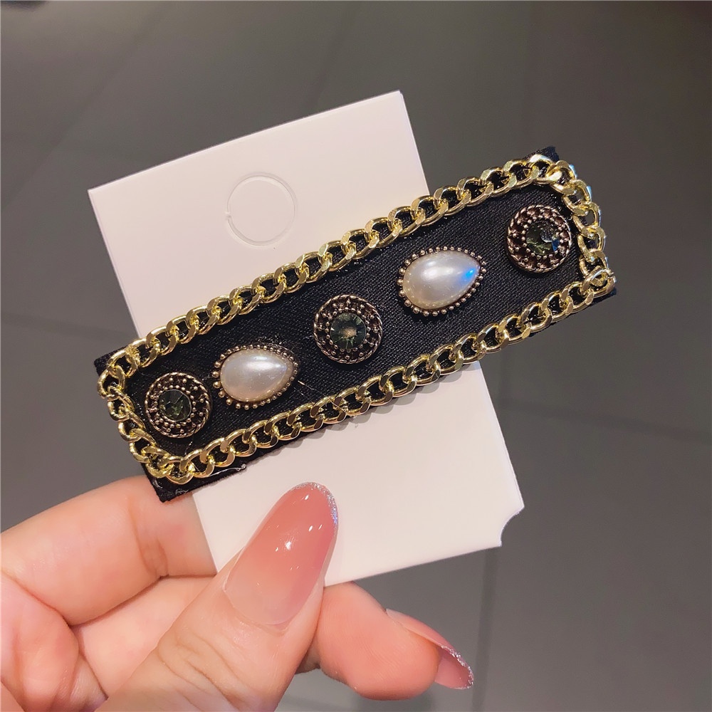 Kẹp tóc mái Hàn Quốc đính đá và ngọc trai nhân tạo nhiều kiểu dáng hàng đẹp KEP9 TOBI STORE