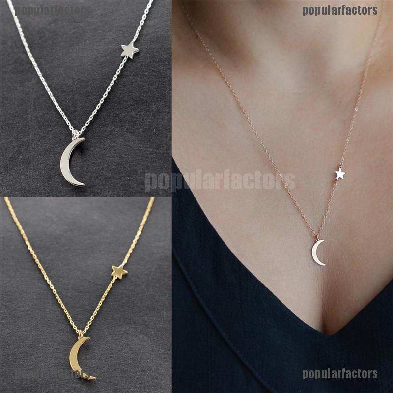 Vòng Cổ choker Hình Mặt Trăng Và Ngôi Sao