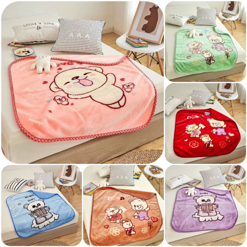 Chăn Lông Tuyết 3D Mềm Ấm 2 Lớp Cho Bé / Nhiều Mẫu