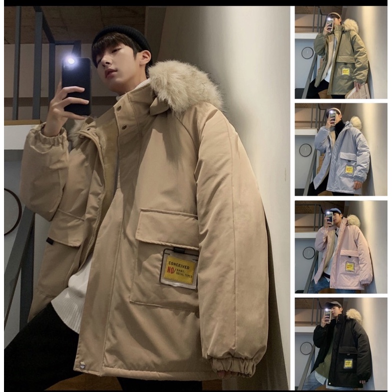 Áo khoác nam siêu ấm  thời  trang áo đôi sẵn đen 2xl