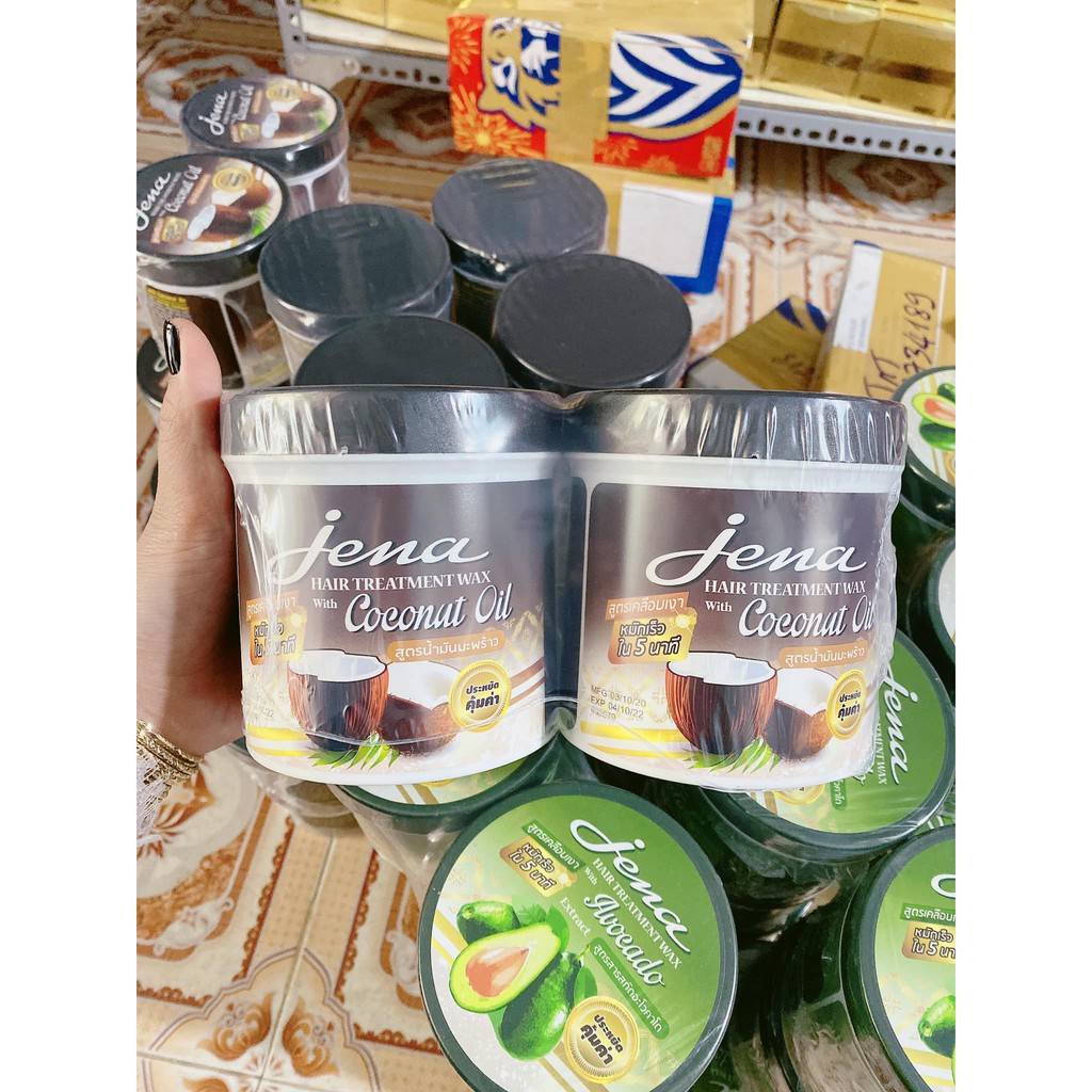 DẦU HẤP TÓC BƠ , DỪA THÁI JENNA 2IN1 VỪA HẤP VỪA XẢ, NHIỀU DƯỠNG GIÚP PHỤC HỒI TÓC VÀ GỠ MÁI TÓC RỐI