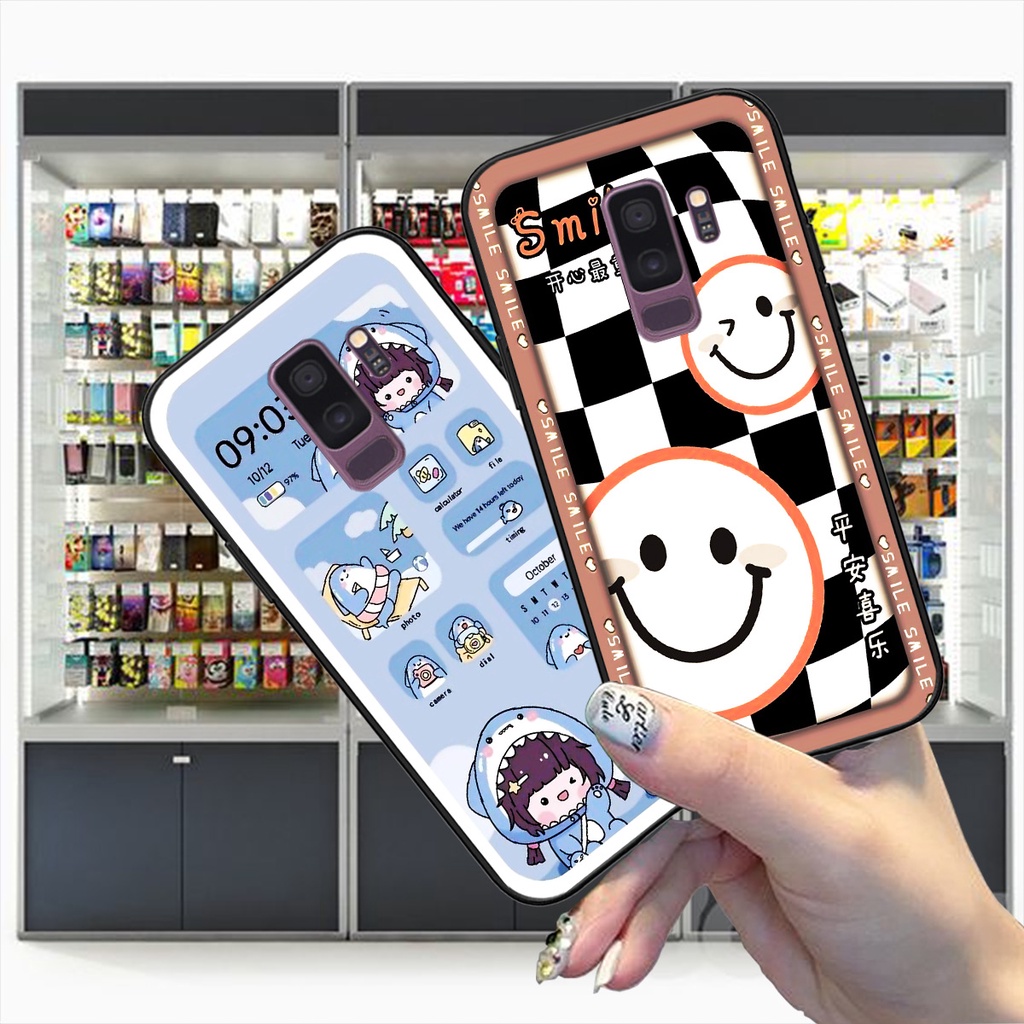 Ốp Samsung S9 / S9 Plus / S9+ in hình gấu caro đen trắng dễ thương siêu bền
