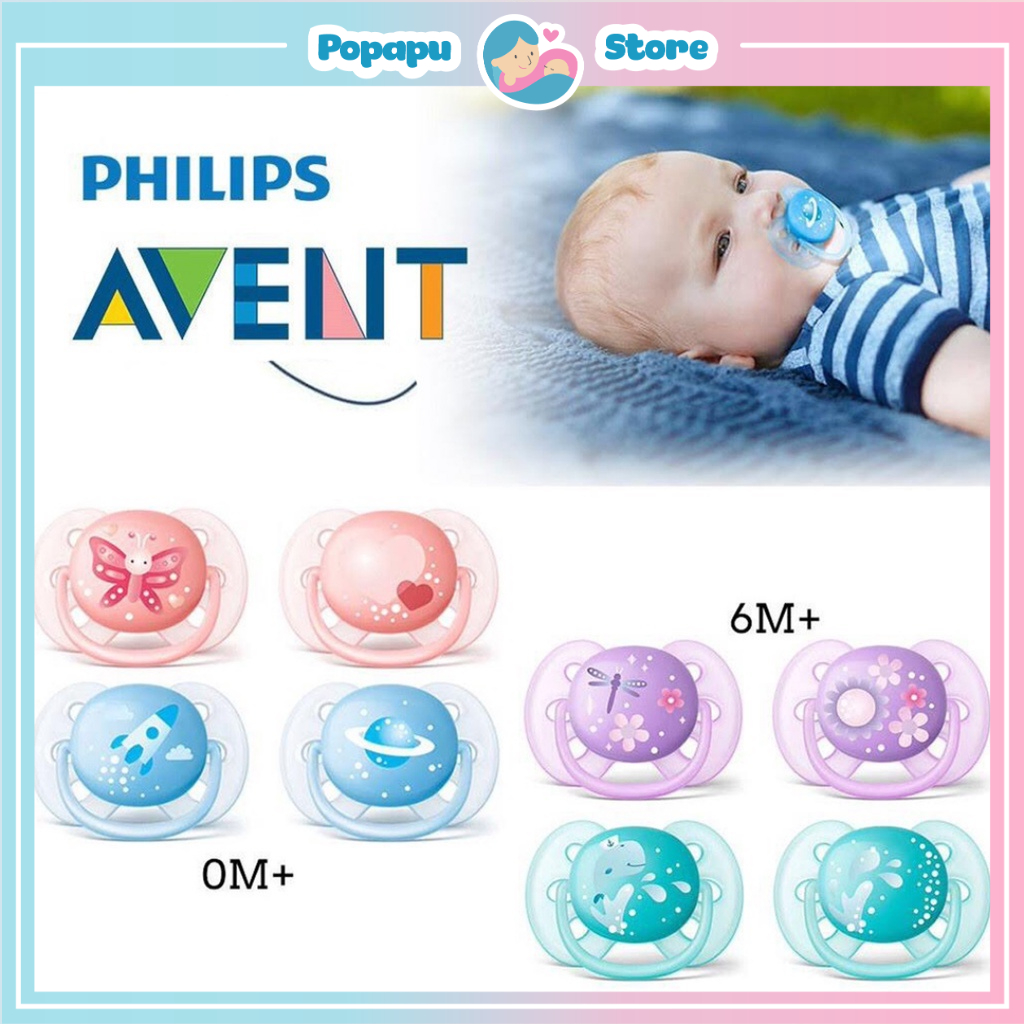 Ti giả Avent Ultra Air, Ultra Soft Chính Hãng Chỉnh Nha Đầu Dẹt
