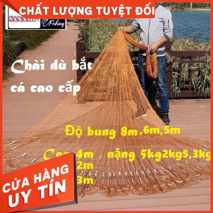 Chài Bắt Cá Cao Cấp Thái Lan Mắt Thưa Chân Chì LU01 Chuyên Đánh Bắt Thủy Sản, Chì Đúc - Sanami Fishing Store