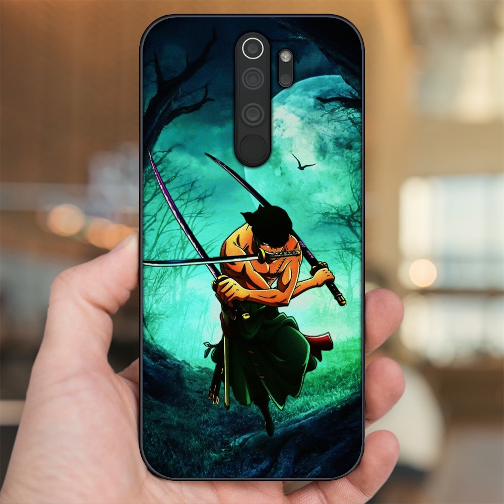 Ốp lưng Xiaomi Redmi Note 8 Pro viền đen in hình Zoro One Piece