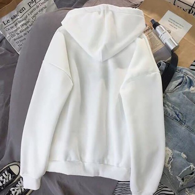 Áo hoodie lót nỉ freesize hình khủng long dễ thương, nữ dưới 65 kg đều mặc vừa