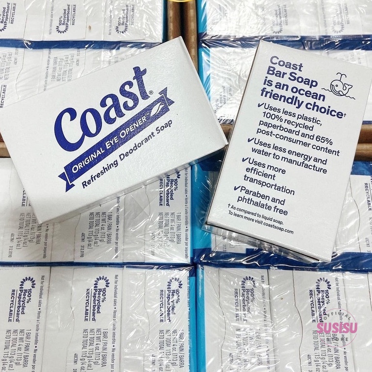 Xà phòng COAST Classic Scent Refreshing Deadorant Soap 113g hương gió biển| Xà phòng cục Coast