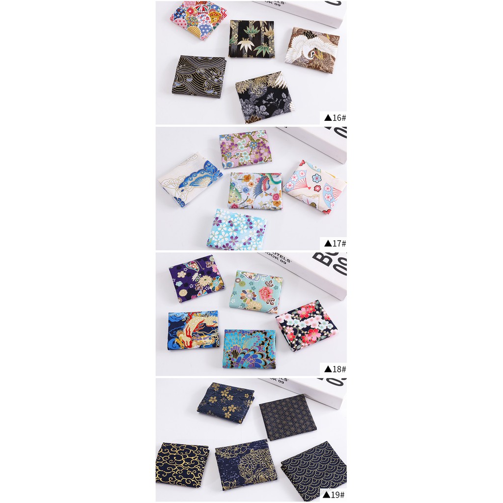 Set 5 Tấm Vải 100% cotton 20x24cm Phong Cách Nhật Bản