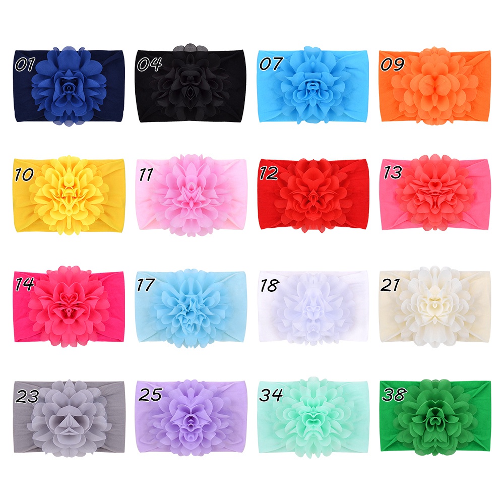 RainBow Bows 1 Băng Đô Hình Hoa Xinh Xắn 16 Màu Lựa Chọn
