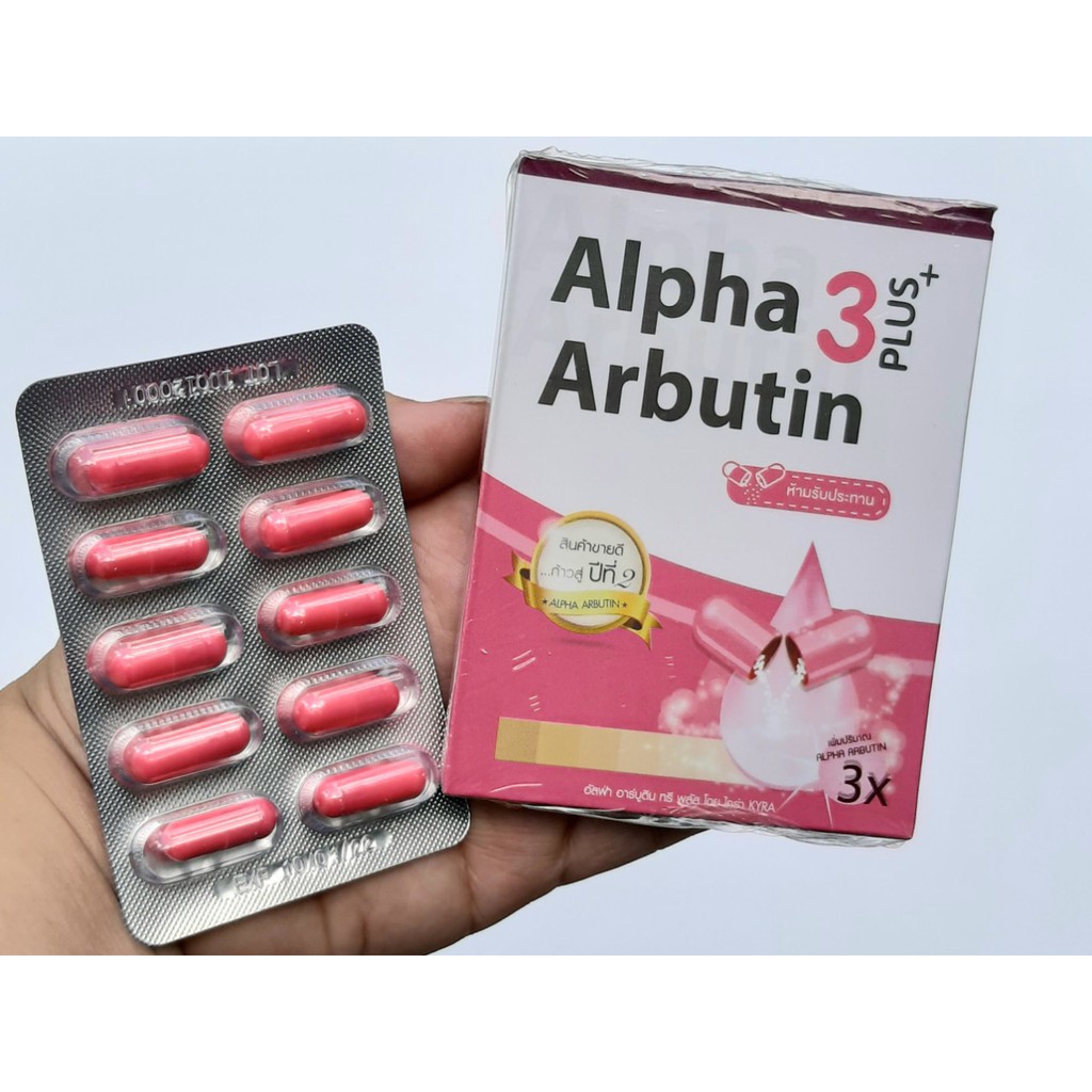 Viên kích trắng Alpha Arbutin 3 Plus+ hộp 10 viên