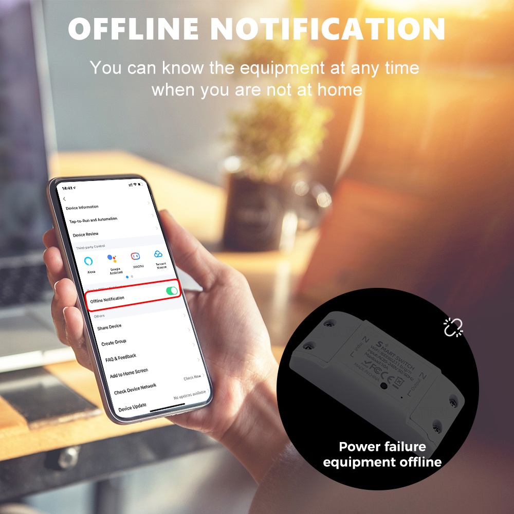Công tắc wifi Smart life - ROVF PHIÊN BẢN TIẾNG VIỆT, công tắc điều khiển từ xa