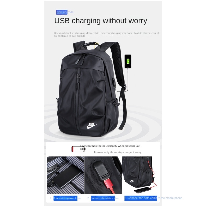 Ba Lô NIKE Cỡ Lớn Đựng Máy Tính / Đi Học / Leo Núi Thời Trang Dành Cho Nam Và Nữ