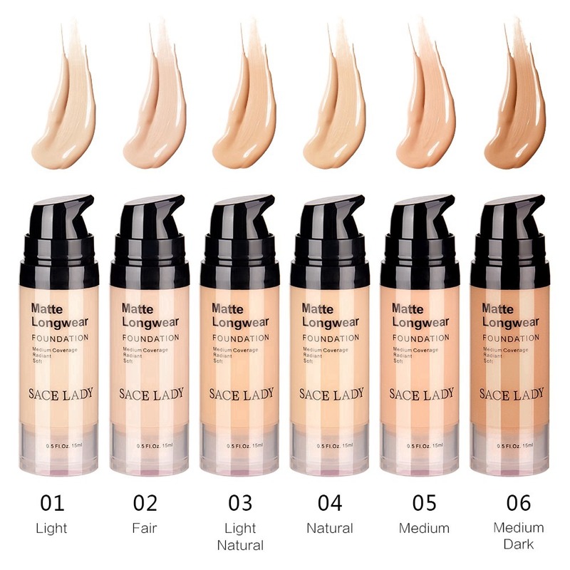 SACE LADY Concealer Full Cover Foundation Oil Free Primer+Matte Liquid Foundation Makeup Set  Nourishing and Moisturizing Liquid Foundation | BigBuy360 - bigbuy360.vn