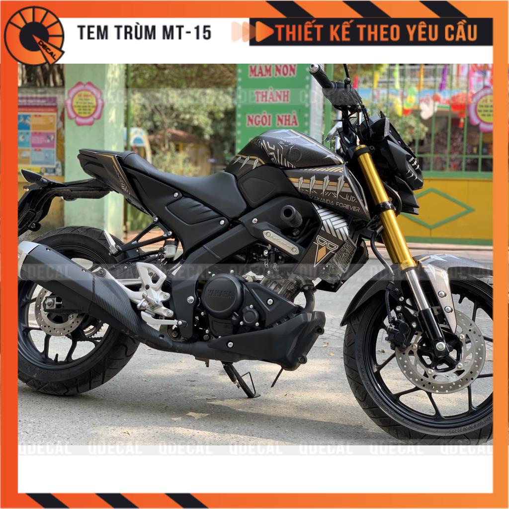 Tem trùm MT15 kiểu black panther decal 3 lớp  thiết kế theo yêu cầu