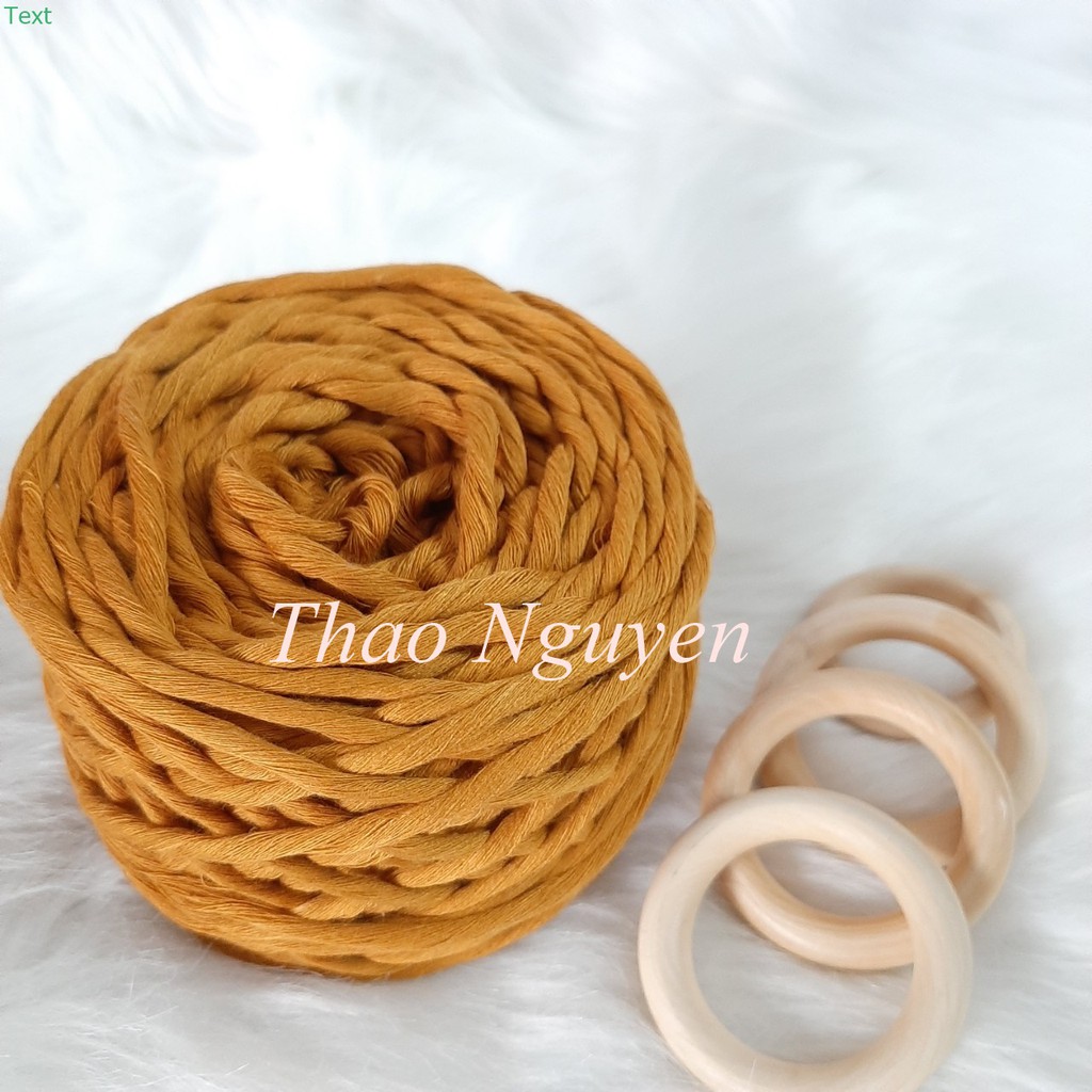 (ẢNH THẬT) Dây thừng se macrame, dây cotton. MÀU VÀNG MUSTAND .