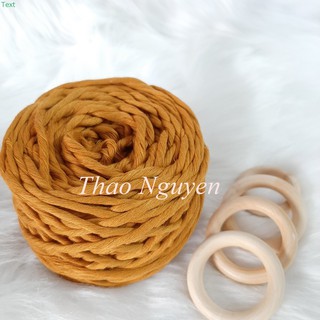 (ẢNH THẬT) Dây thừng se macrame, dây cotton. MÀU VÀNG MUSTAND .