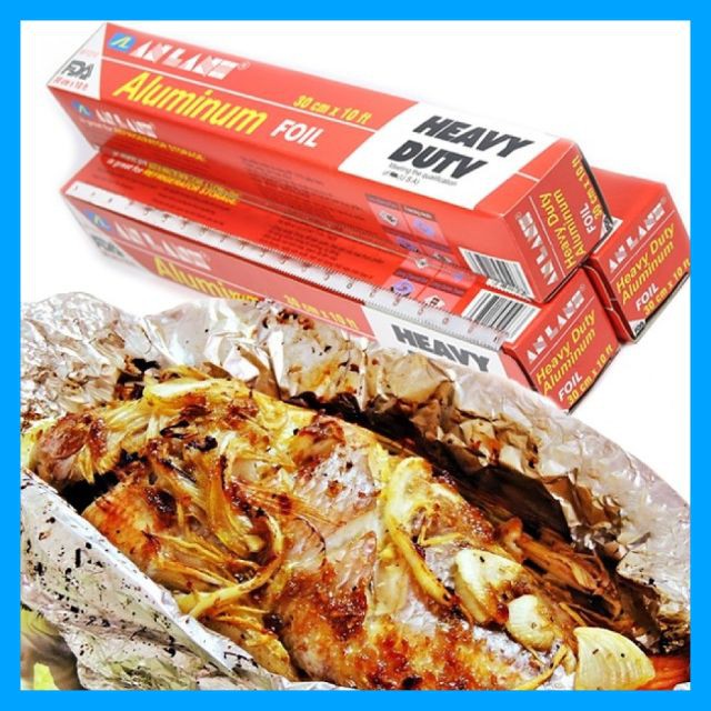 Giấy Bạc Nướng Thức Ăn, Màng Nhôm Nướng Thịt, Bảo Quản Thực Phẩm, Cá BBQ Loại 5M