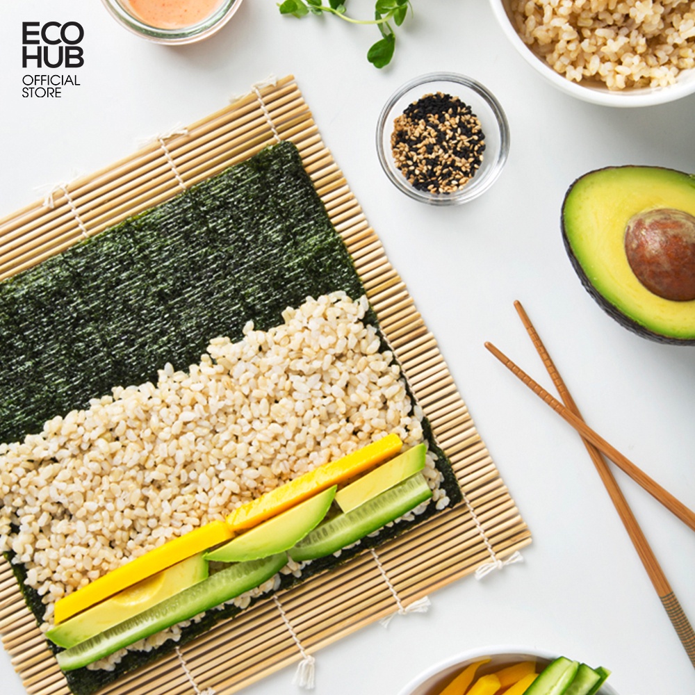 Mành tre cuộn cơm (Kimbap, Sushi) Hàn Quốc / Mành cuốn Kimbap ECOHUB