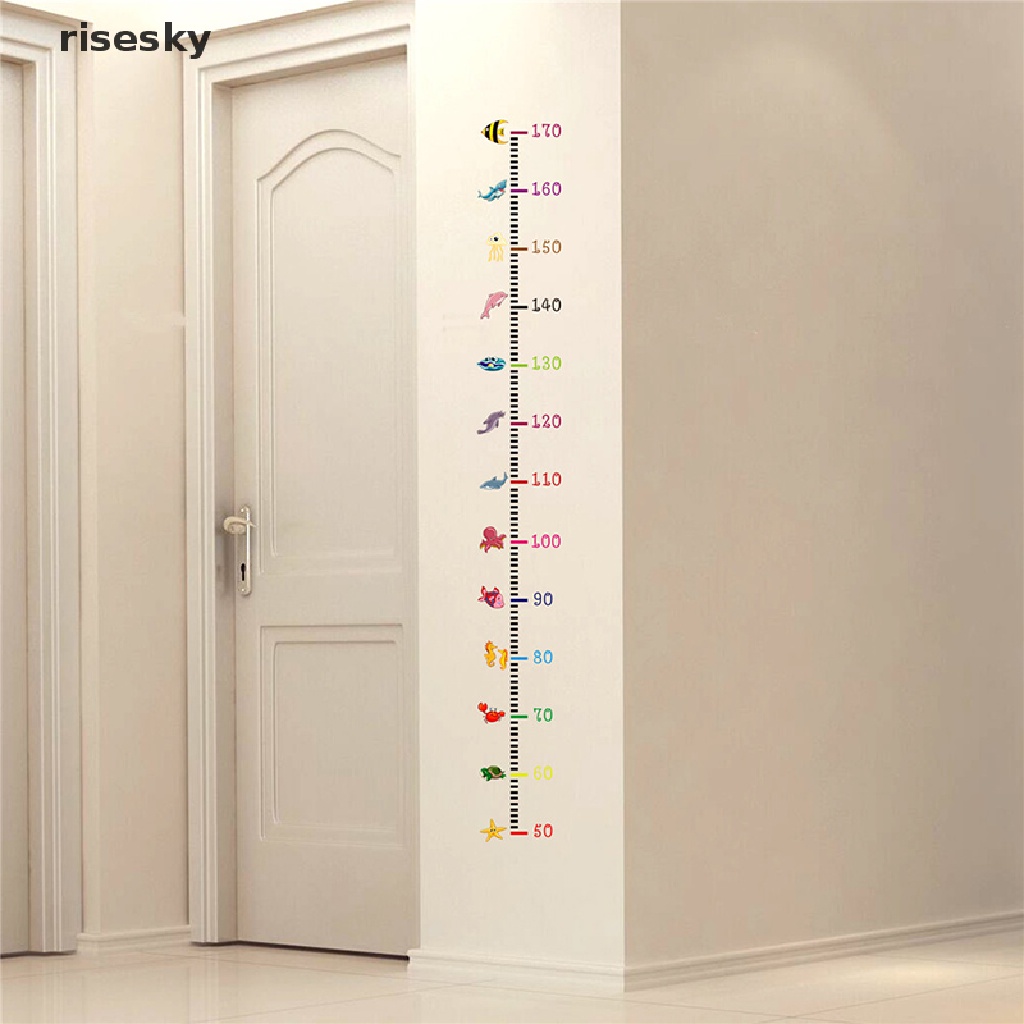Thước Đo Chiều Cao Dán Tường DIY Hình Động Vật Hoạt Hình Đơn Giản ♨Trên đó