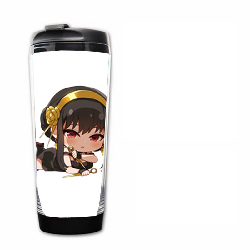 Bình nước nhựa in hình nhân vật SPY x Family ver nằm gia đình điệp viên anime chibi cốc đựng quà tặng tiện lợi