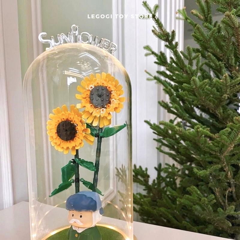 Đồ chơi lắp ráp Legogi HOA HƯỚNG DƯƠNG mô hình xếp hình lắp ghép hoa quà tặng hoa cho mẹ bạn gái
