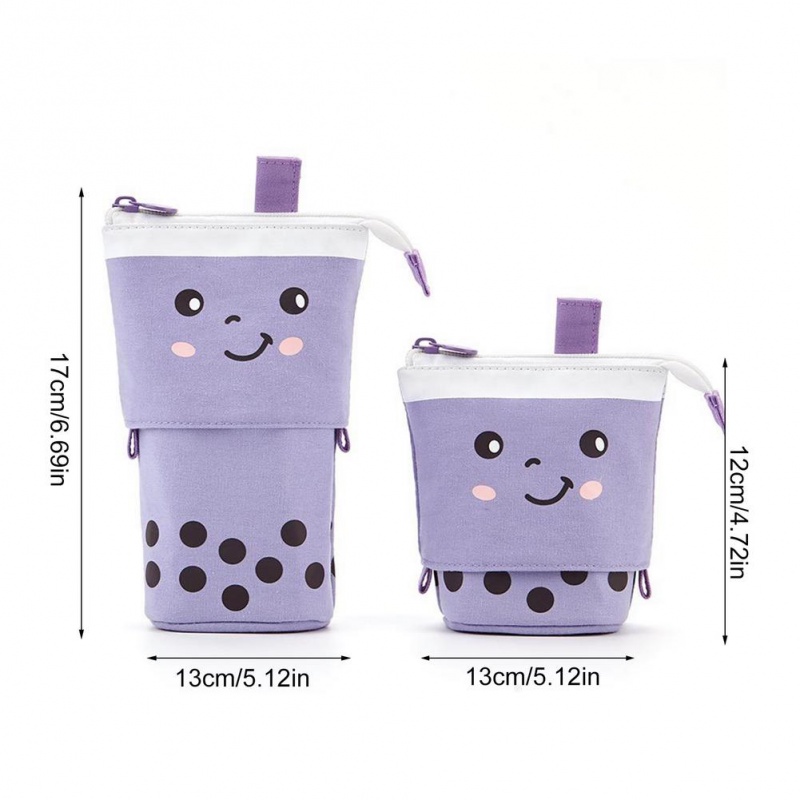 1 Túi Đựng Bút Hình Ly Trà Sữa Boba Dễ Thương Có Thể Đứng Lên Được Cho Học Sinh