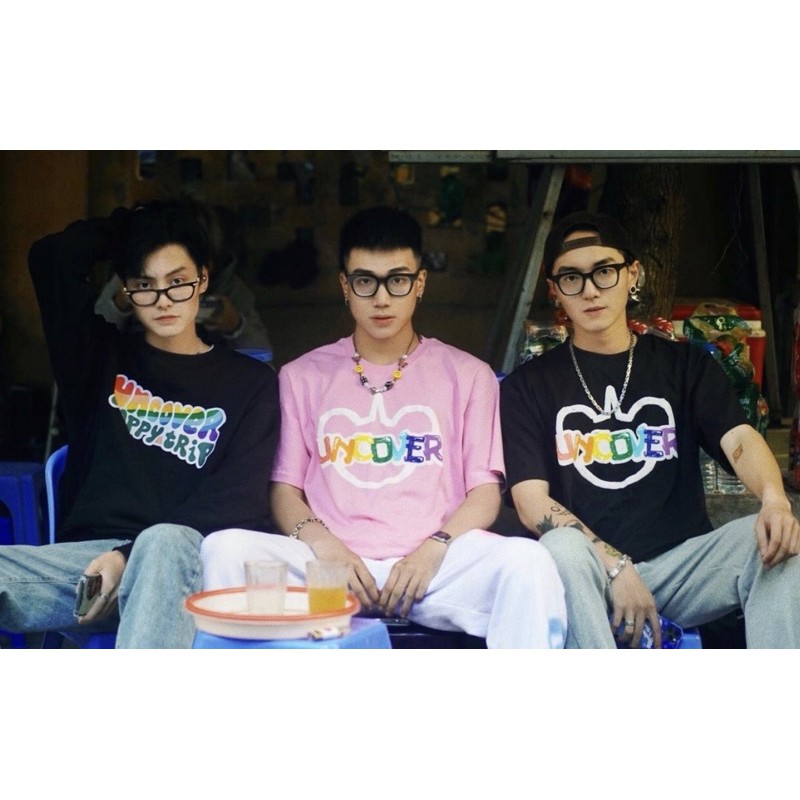 Tee basic đen Uncover chính hãng/Áo thun nam nữ