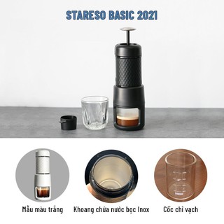[COMBO GIÁ SỐC] DỤNG CỤ PHA CÀ PHÊ ESPRESSO MINI STARESSO BASIC + 2 GÓI CÀ PHÊ PHA MÁY 250gr