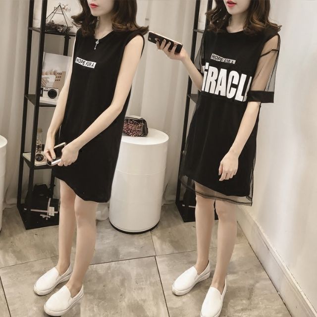 Váy cá tính 2 lớp, ren lưới