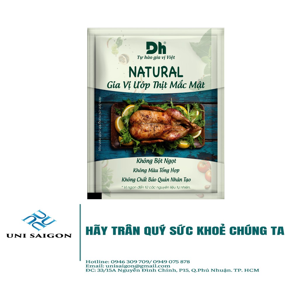 Gói NATURAL Gia Vị Ướp Thịt Mắc Mật - Thương hiệu DH Foods