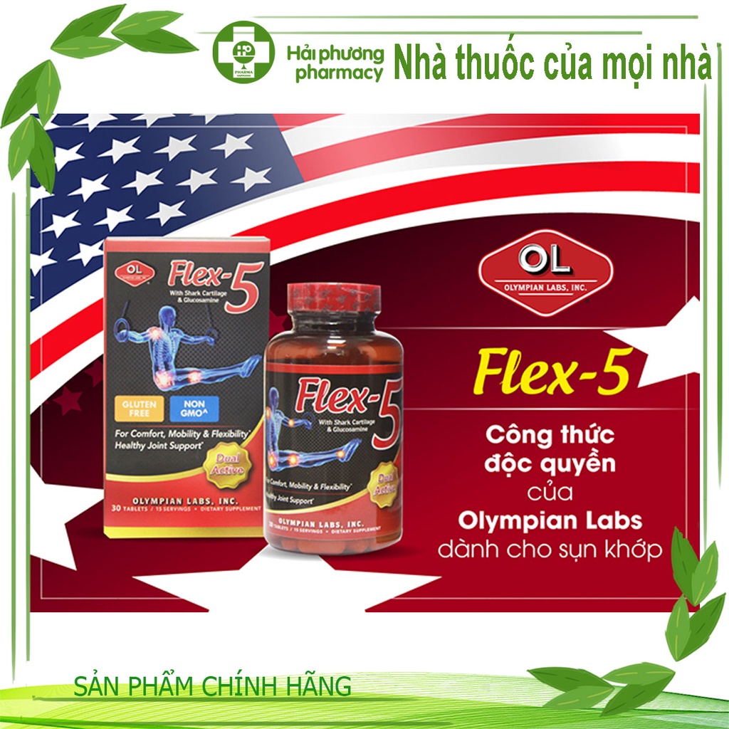 Viên Uống Olympian labs Flex-5 Chăm Sóc Sức Khoẻ Xương Khớp 30 Viên