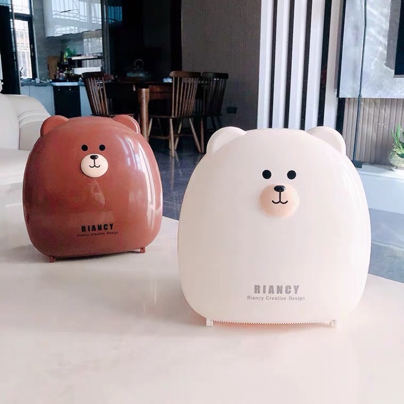 Hộp giấy treo tường hình gấu độc đáo