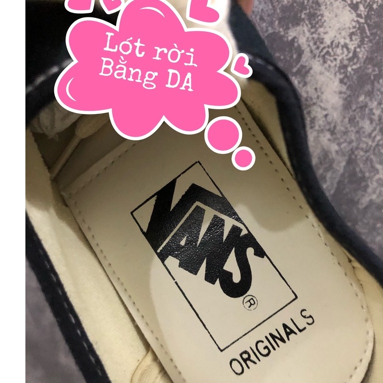 Giày thể thao Vans Vault vans đen nam nữ , giày buộc dây đen da lộn, giày học sinh by sannguyen