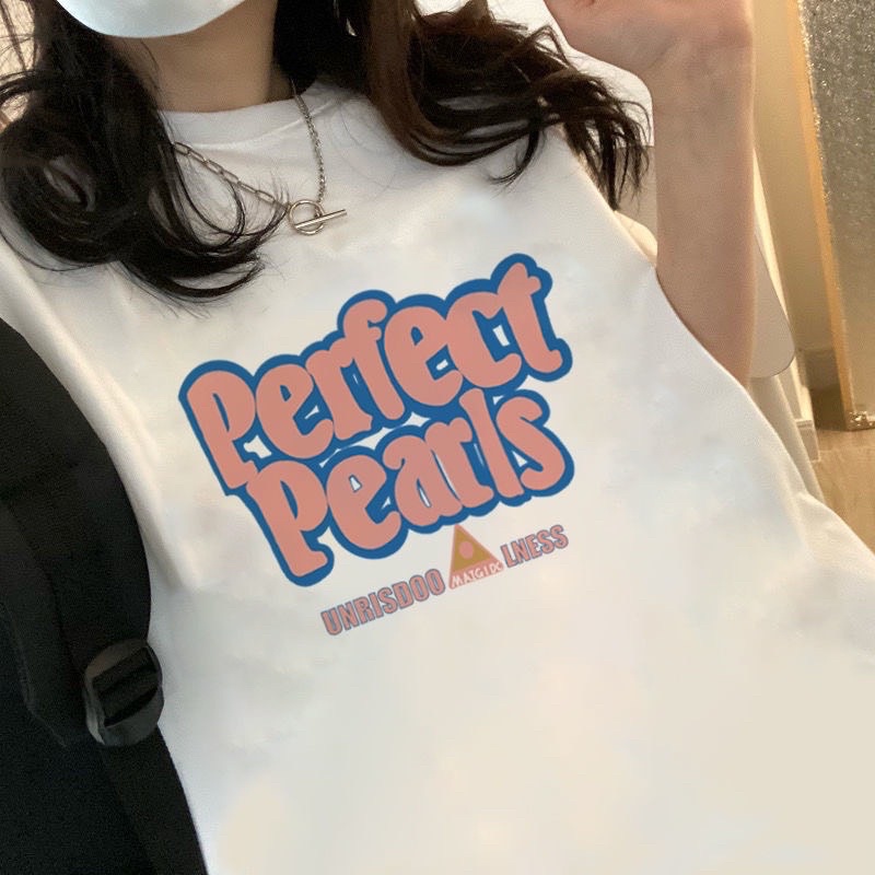 Áo thun phông PINK tay lỡ form rộng PERFECT PEARLS Unisex
