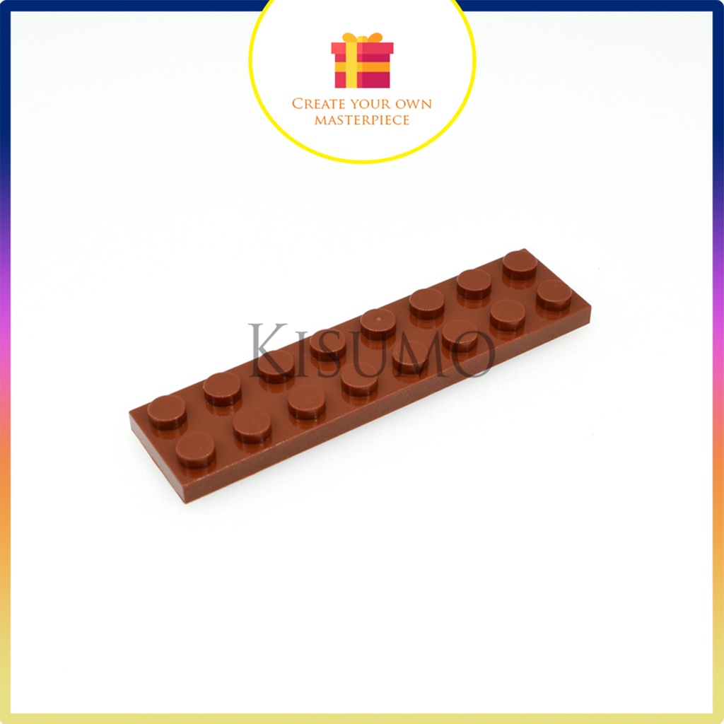 Đồ chơi giáo dục lắp ráp   logo moc combo 5 gạch dẹt 2x8 nhiều màu b9 3034