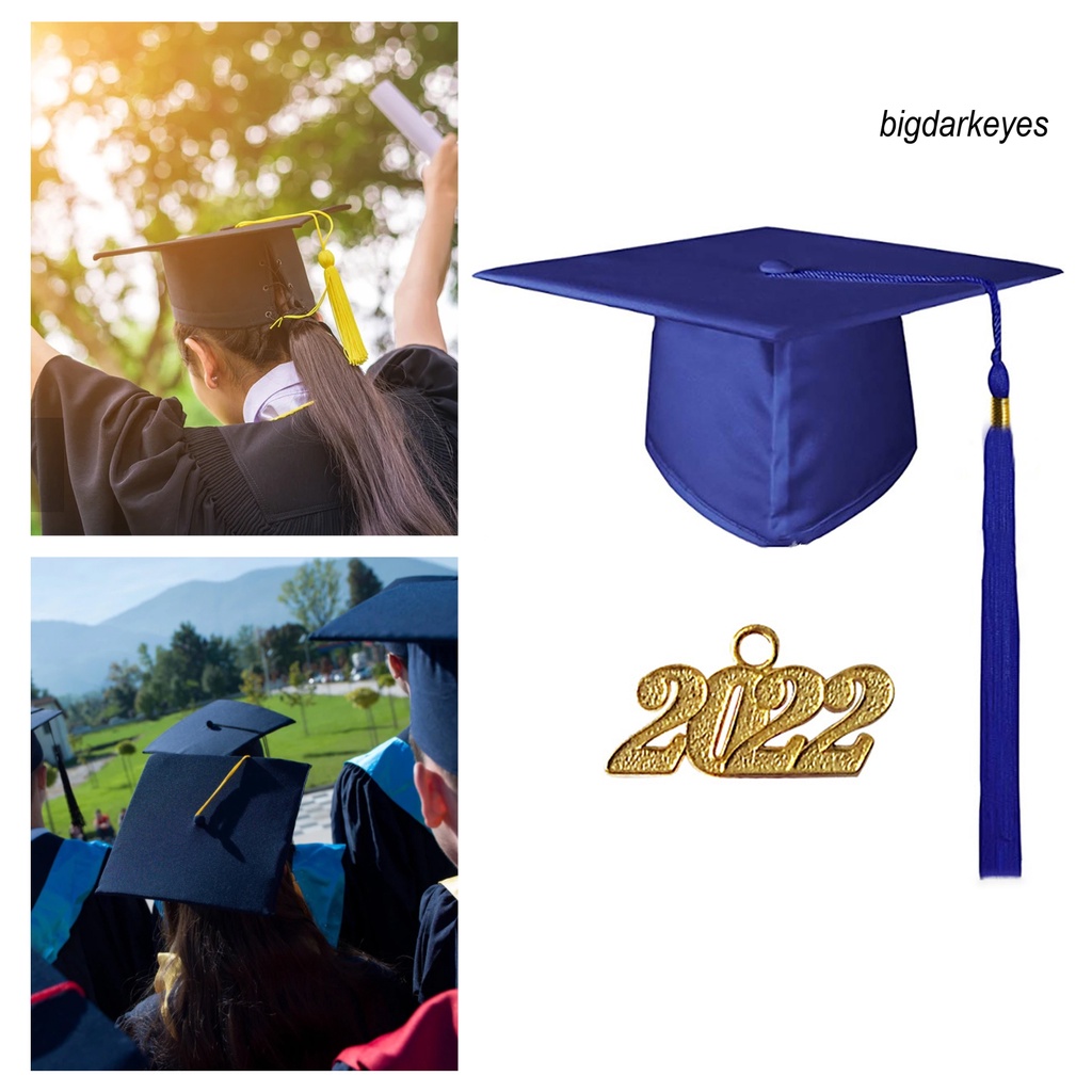 Nyt- Mũ Tốt Nghiệp Bằng Vải Có Miếng Dán Hình Đôi Mắt Cho Học Sinh