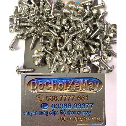 Ốc 5li xoắn Salaya Inox 304 gắn áo Yamaha Ex , Sirus . DoChoiXeMayShop