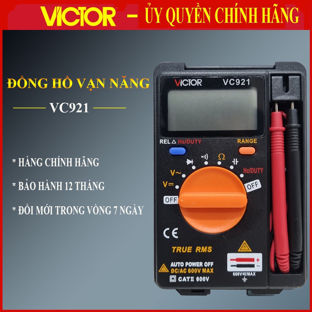 Đồng hồ đo điện vạn năng bỏ túi VICTOR VC921 - Hàng chính hãng