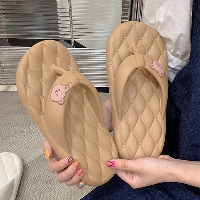 Dép Xỏ Ngón Đi Biển Bằng eva Thoải Mái Chống Trượt Hình Gấu / Cún Dễ Thương