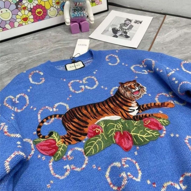 Hàng Có Sẵn!Gucci!Áo Khoác Cardigan Dệt Kim Cổ Chữ V Thiết Kế Mới Thời Trang Dành Cho Cặp Đô