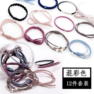set 12 dây buộc tóc siêu đẹp