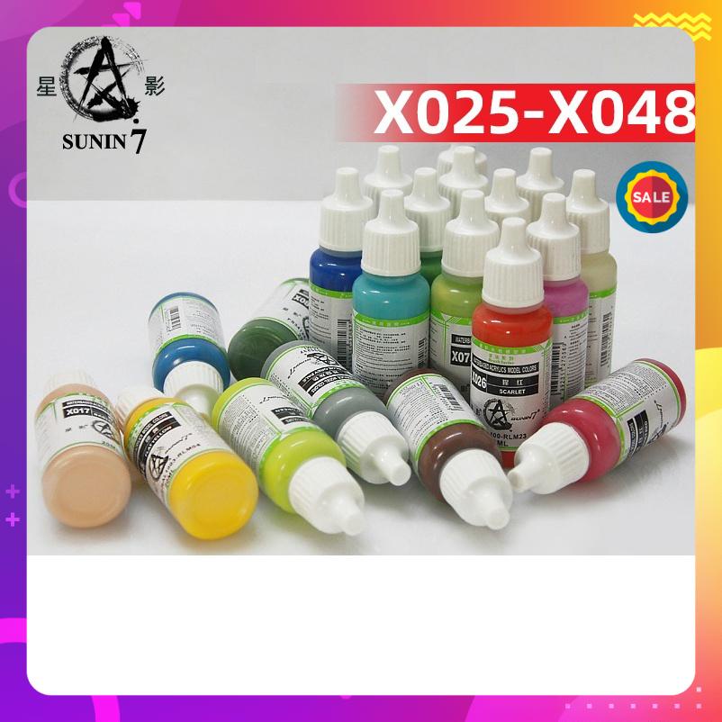 Sơn nước màu cơ bản X025-X048 20ml Sunin 7 - Sơn Mô Hình