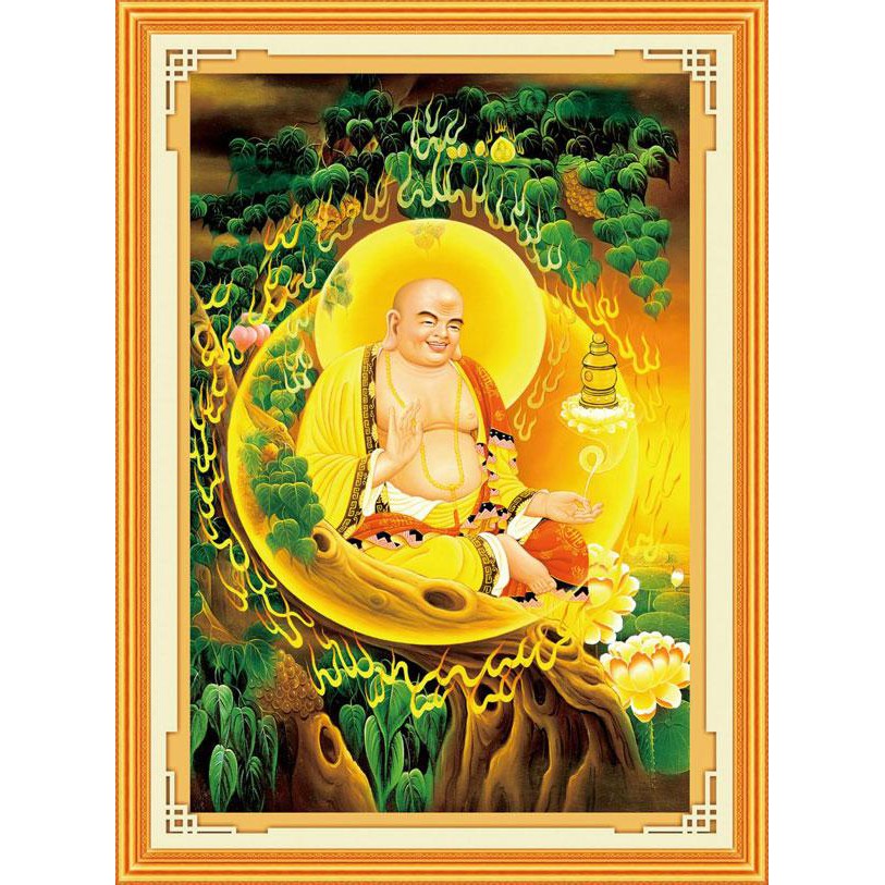 Tranh Thêu Chữ Thập 3D Pháp Vương Tôn Phật Di Lặc A1034 (KHÁCH TỰ THÊU) KT:47X65CM