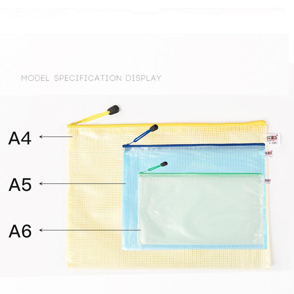 Bộ 5 Túi Nhựa PVC Đựng Tài Liệu Khổ A4 Có Khóa Kéo Tiện Dụng