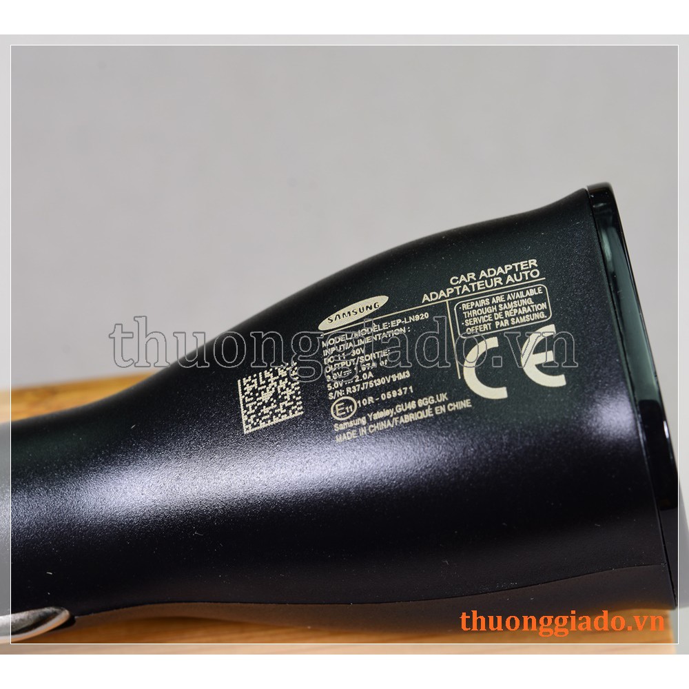 CỦ SẠC NHANH TRÊN Ô TÔ SAMSUNG EP-LN920 (5V-2A, 9V-1.6A (TẨU SẠC TRÊN XE HƠI), hỗ trợ xuất ra 2 cổng usb