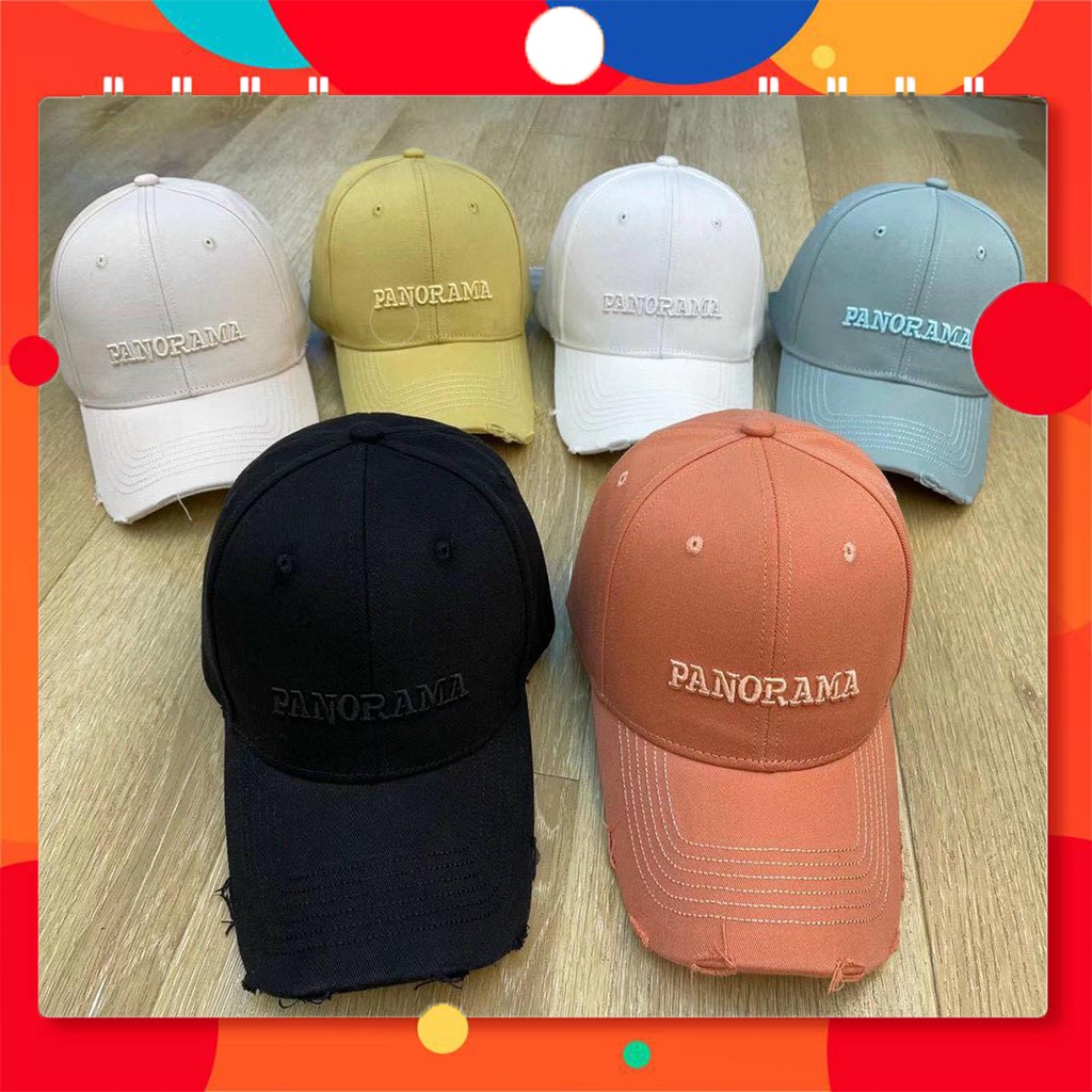 Mua Mũ lưỡi trai rách ️ Nón thêu chữ PANORAMA phong cách Ulzzang form ...