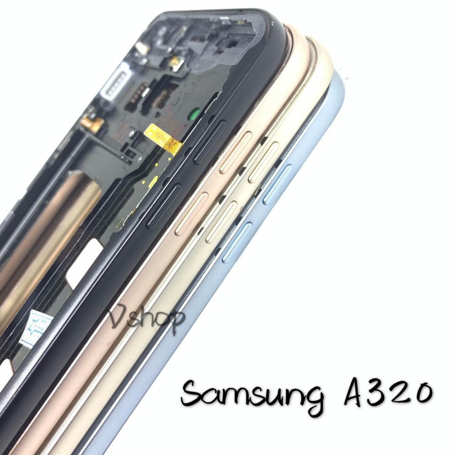 Khung Màn Hình Lcd Màu Đen / Xanh / Vàng Hồng Cho Samsung A320 A3 2017